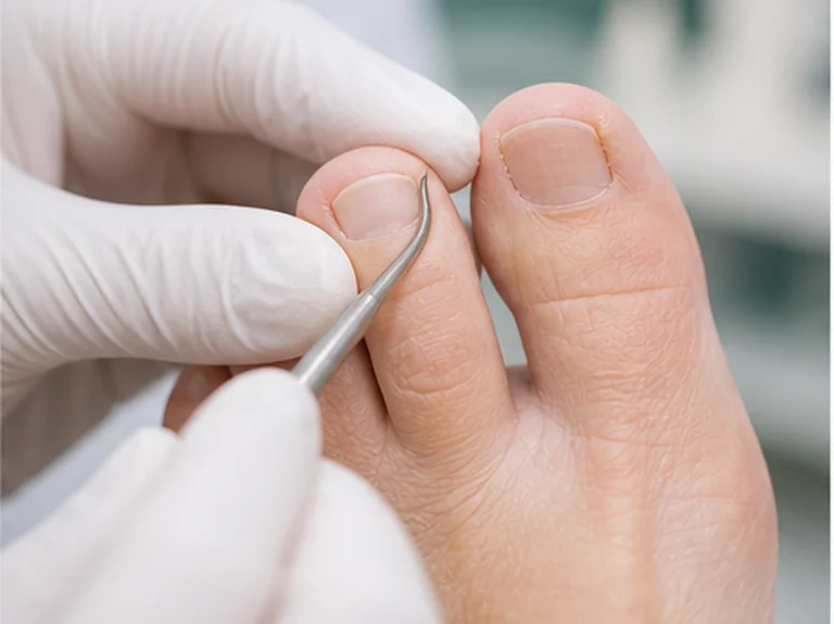 Medische pedicure verzorgt teennagels professioneel