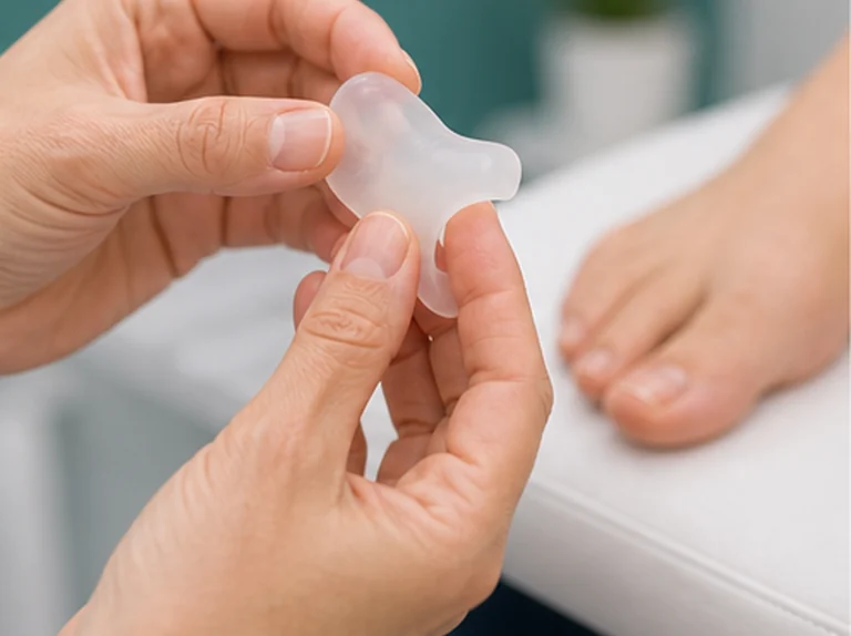 Orthese bij pedicure behandeling